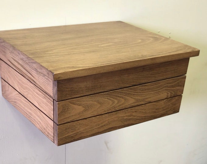 Floating Nightstand With Gun Storage Etsy