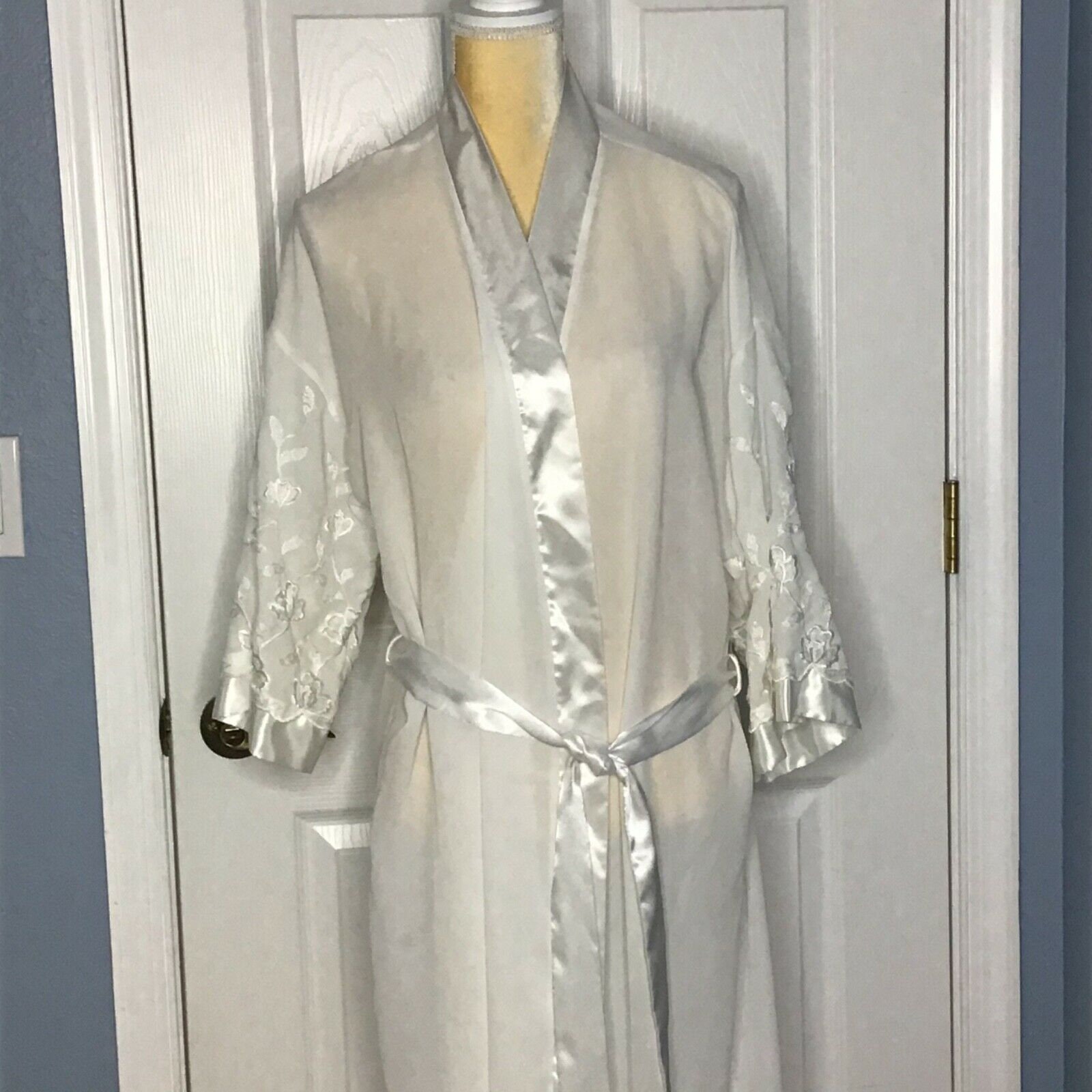Vintage Cinema Etoile Ivory Wrap Style Sheer Robe Made in USA Etsy