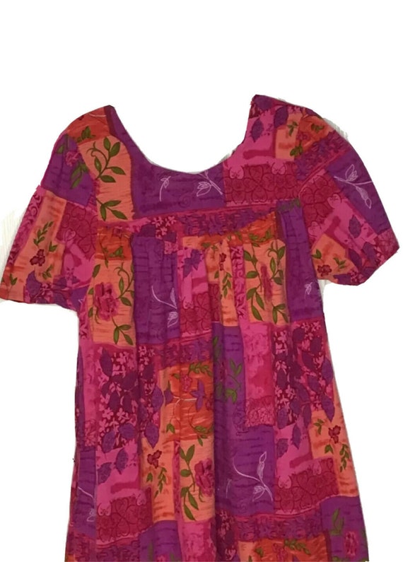 Phases Pink Floral Print Dress Muu Muu House Patio