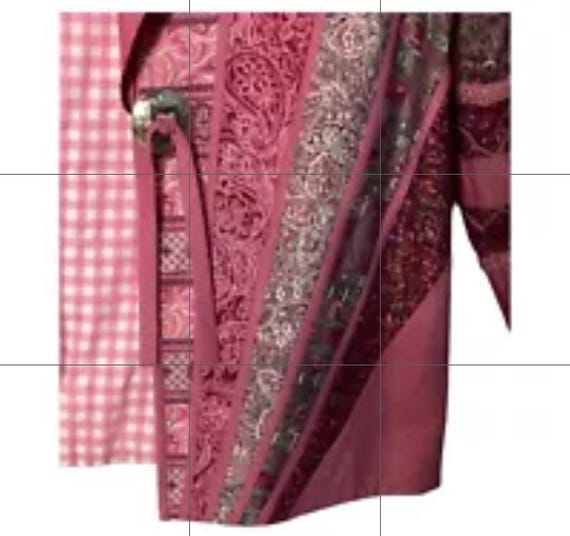 Handcrafted Quilt Jacket XL Patchwork Multicolor … - image 6