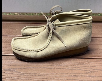 Clark’s Original Wallabee Chukka Boots Men’s Sz 11 Tan Suede Leather