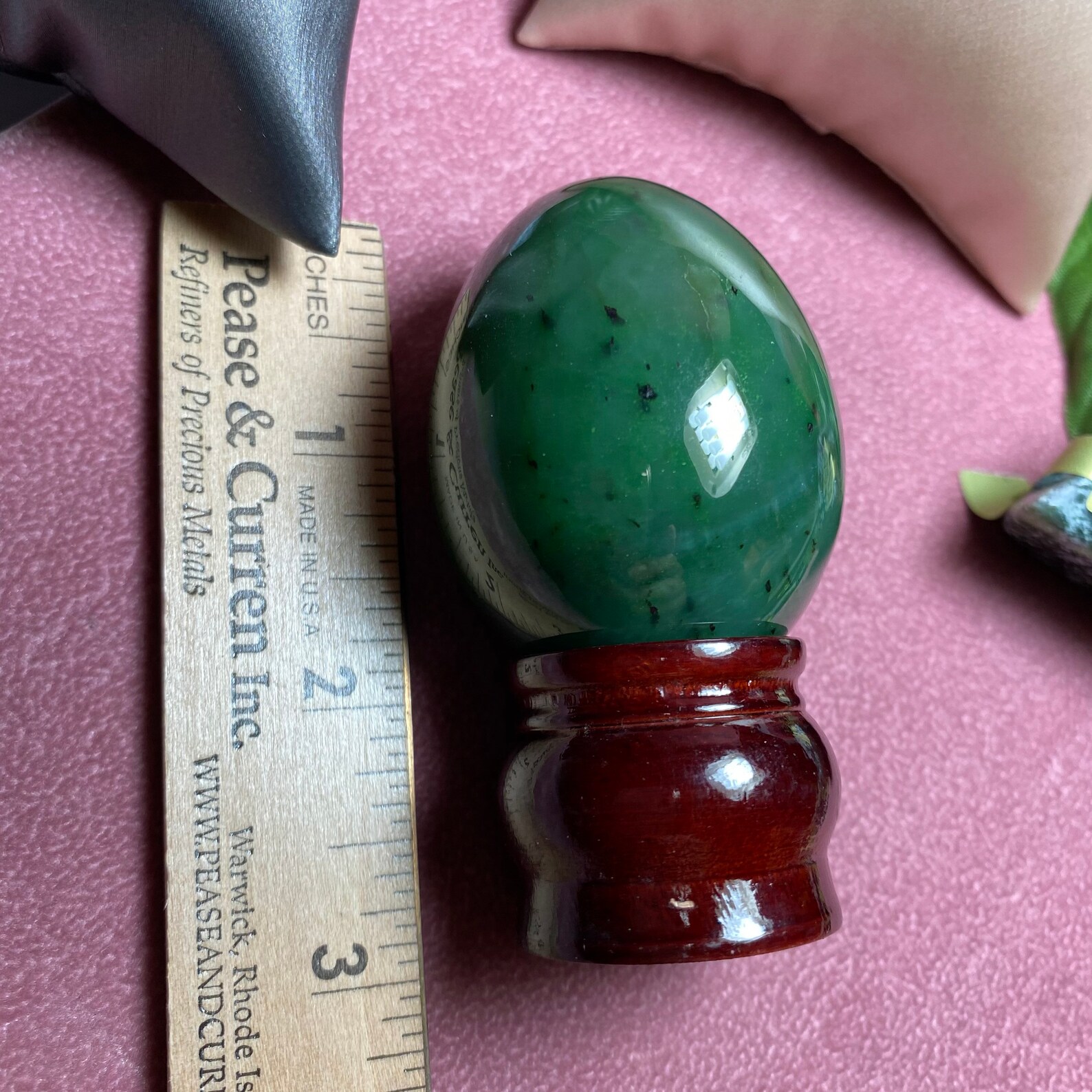 Jade Egg Figurine 2 of Carved out Jade Etsy