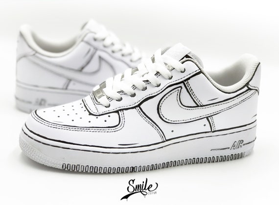 Patrocinar patrón Asalto Nike Air Force 1 Dibujos animados personalizados - Etsy España