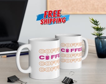 Grappige koffiemok, keramiek cadeau voor koffieliefhebber, 11 oz