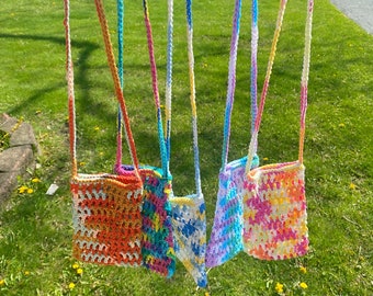Ombré Festi-Bestie Crochet Phone/Wallet/Keys Pouch Purse - Handmade - READY TO SHIP!