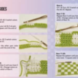 Crochet Checkered Handbag PDF File Pattern 90s Y2K Pattern Instructions image 4