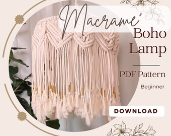 Macrame Lamp Pattern, Macrame Chandelier Tutorial, Macrame Pattern, Macrame Tutorial- INSTANT DOWNLOAD