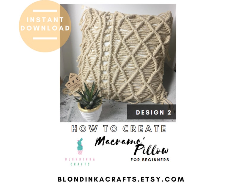 PDF Macrame Pillow Pattern INSTANT DOWNLOAD Etsy