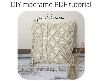 PDF Macrame Pillow Pattern - INSTANT DOWNLOAD