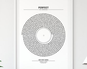 Personalized Song Lyric Print: Custom Music Poster (Digital Download)