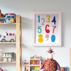 Numbers Print, Numbers Poster, Numbers Nursery, Kids Room Decor, Kids Wall Art, Kids Room Prints, Nursery Decor, Nursery Wall Art