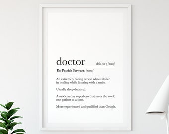 Personalized Doctor Definition Print: Custom Medical Office Decor (Digital Download)