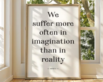 Seneca Stoic Quote Art: Inspirational Philosophy Poster (Digital Download)
