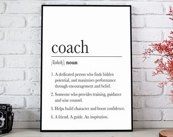 Coach Gift, Teacher Gift, Retirement Gift, Thank You Coach, Gift for Boss, Digital Download Gift