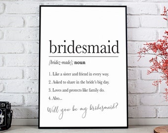 Bridesmaid Proposal, Bridesmaid Gifts, Bridesmaid Gift, Bridesmaid Card, Bridesmaid Definition, Digital Download