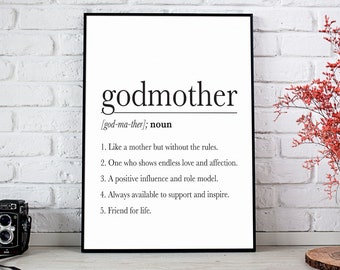 Godmother Gift, Godparent Gift, God Mother Gift, Godmother Proposal, Digital Download