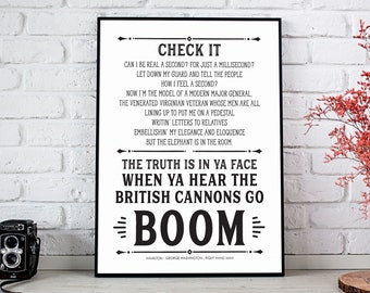 Hamilton Musical, Hamilton Print, Alexander Hamilton, Muziektheater, Hamilton Gifts, Rise Up, Hamilton Wall Art, Hamilton de Musical