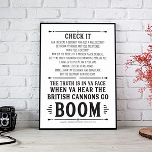 Hamilton Musical, Hamilton Print, Alexander Hamilton, Musical Theatre, Hamilton Gifts, Rise Up, Hamilton Wall Art, Hamilton the Musical