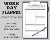 Work from Home, Office Planner, Office Organizer, Work Day Planner, To Do Planner, To Do List Printable, Time Management, Work Organizer