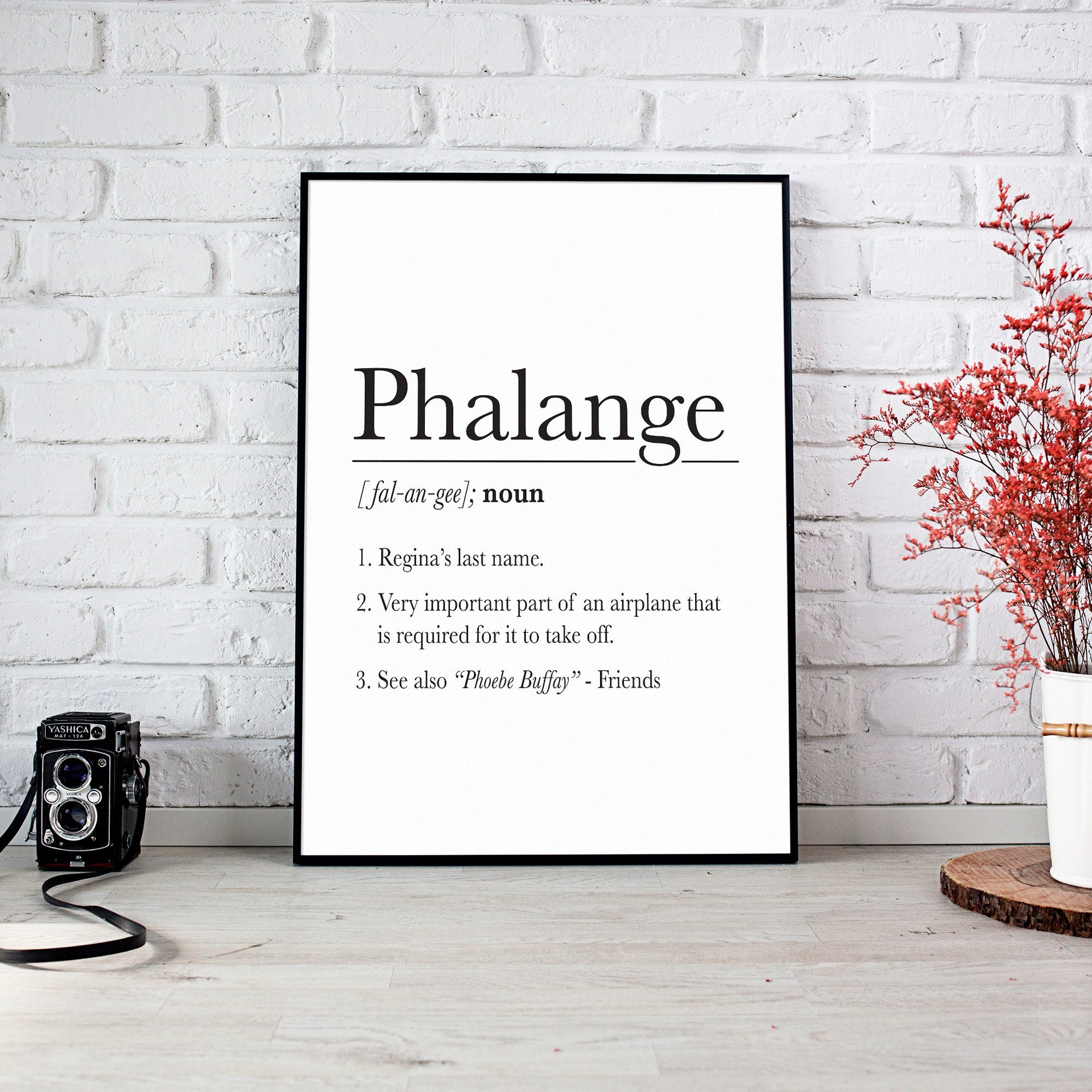Phalange Definition Print, Friends TV Series, Phoebe Buffay Friends, Funny  Wall Art - Etsy, image size:2000x2000