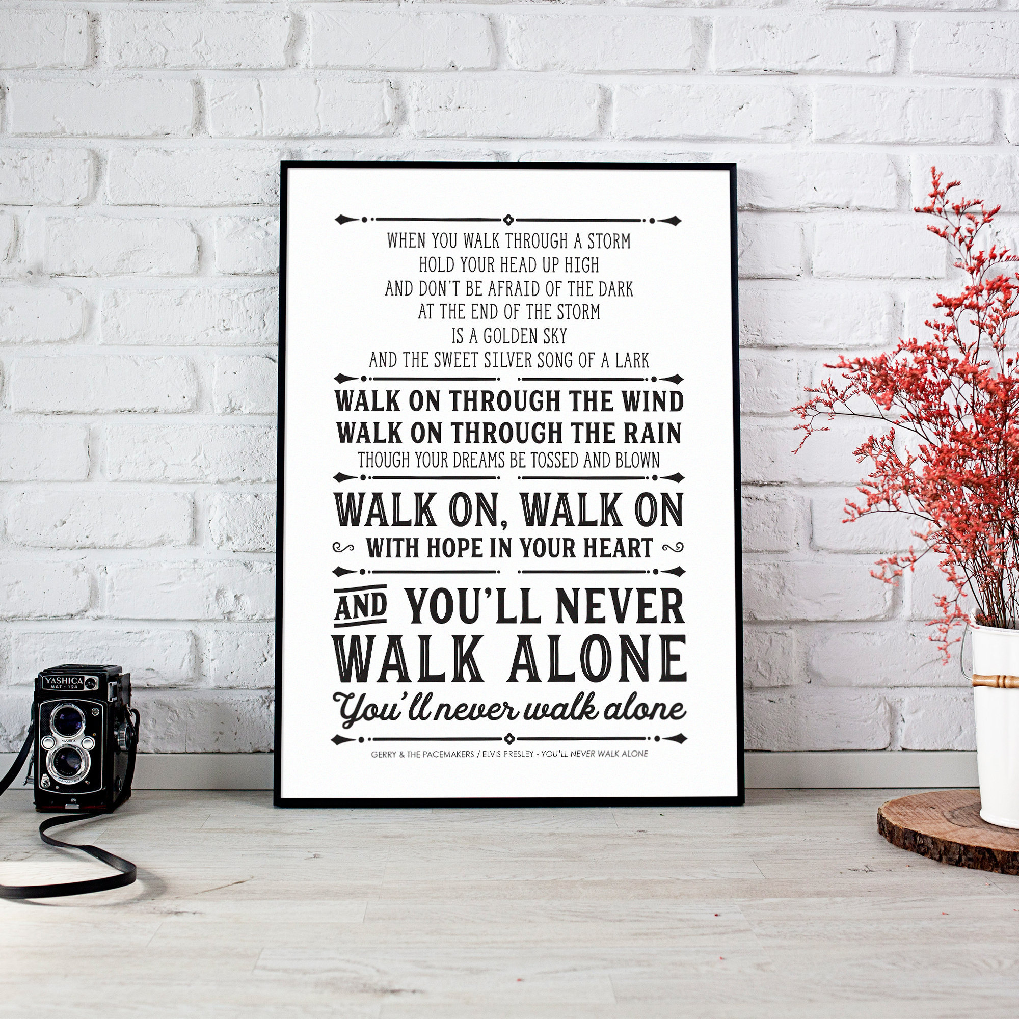You'll Never Walk Alone Print, Liverpool FC Champions, Song Poster ...