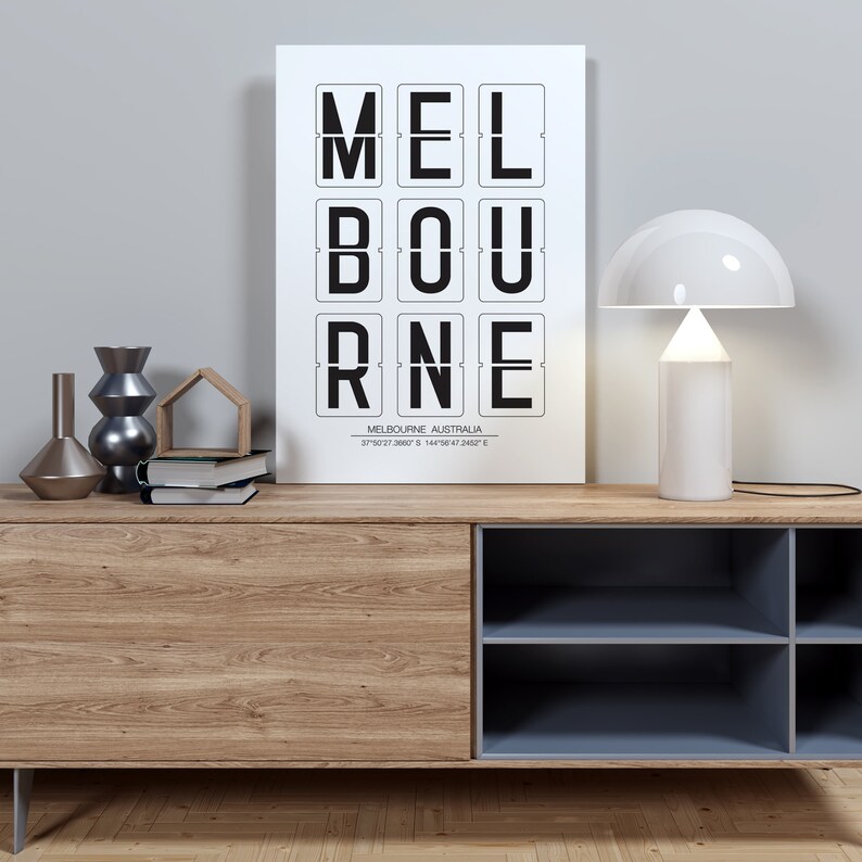 Melbourne Australia Print, Melbourne Coordinates, Australia Poster, Printable Wall Art, City Name Map Coordinates INSTANT DOWNLOAD image 6