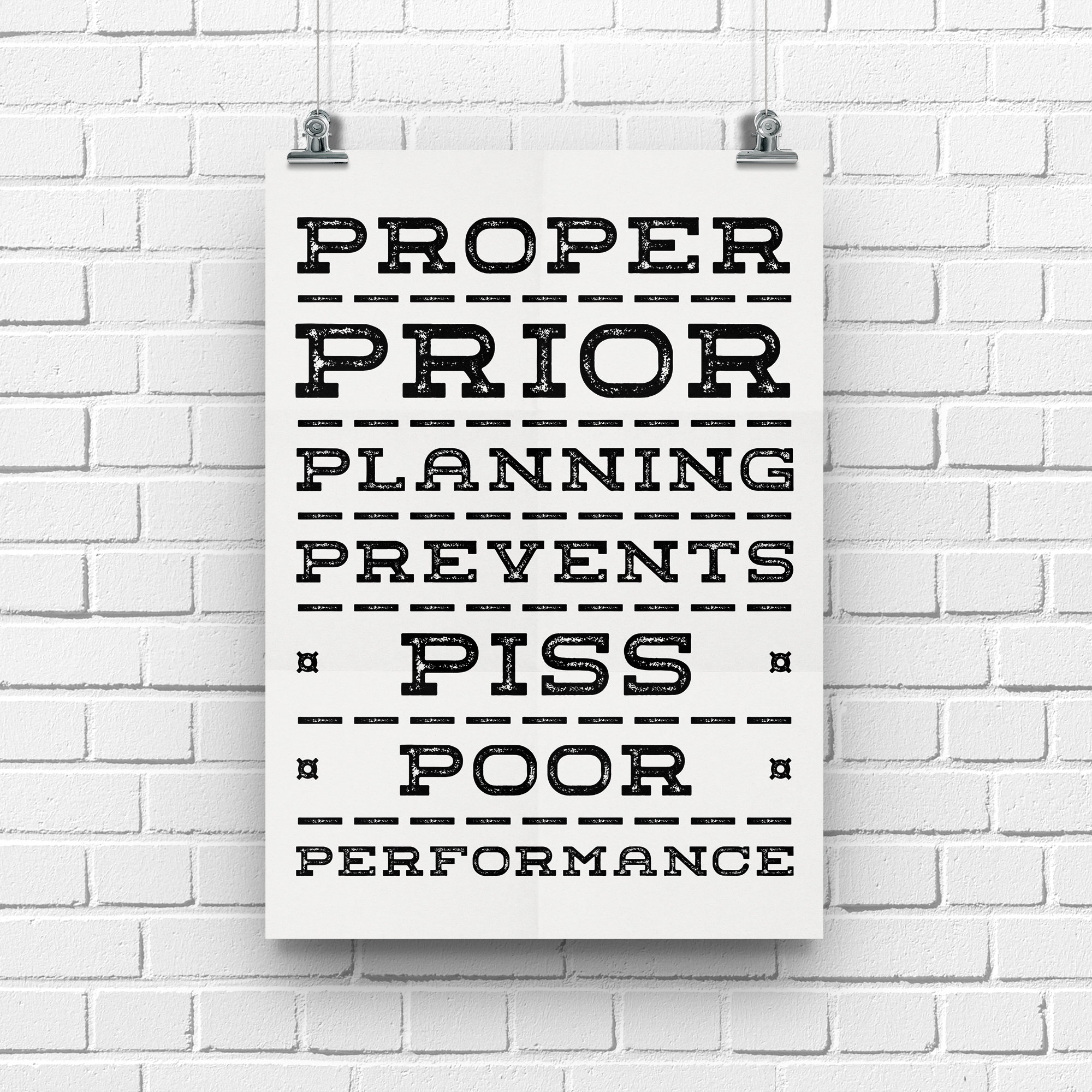 7 Ps of Planning Proper Prior Planning Coach Gift Military Etsy