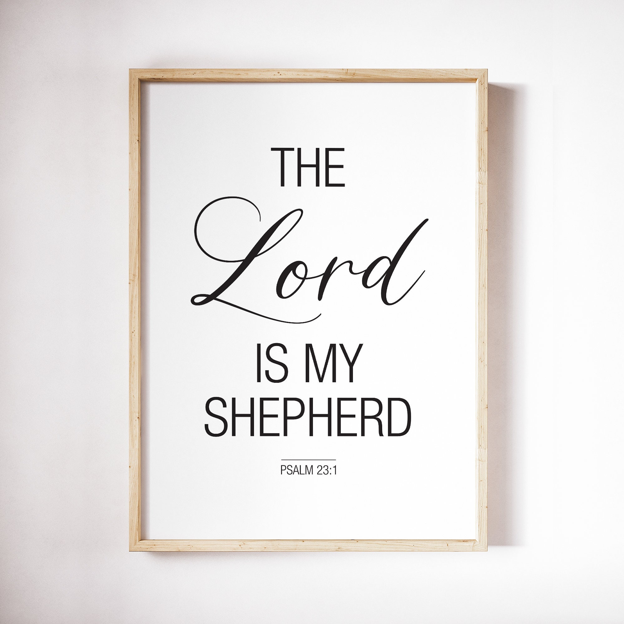 The Lord is My Shepherd Printable Art Psalm 23 1 Scripture | Etsy