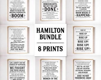 Hamilton Print Bundle, Hamilton Musical, Alexander Hamilton, Hamilton Print, Musical Theatre, Hamilton Gifts, Hamilton Wall Art