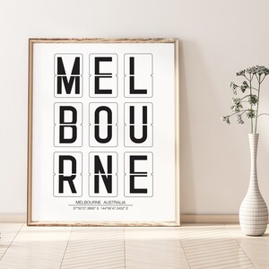 Melbourne Australia Print, Melbourne Coordinates, Australia Poster, Printable Wall Art, City Name Map Coordinates INSTANT DOWNLOAD image 8