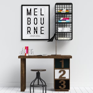 Melbourne Australia Print, Melbourne Coordinates, Australia Poster, Printable Wall Art, City Name Map Coordinates INSTANT DOWNLOAD image 5