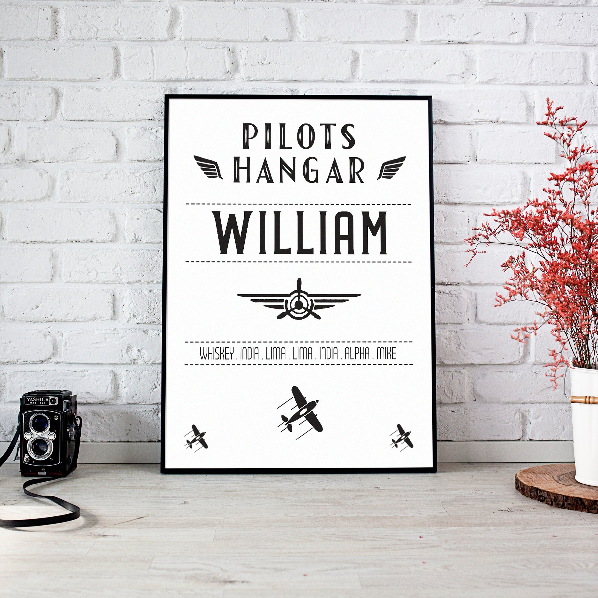 Pilot Gifts Personalized Gift Aviation Gifts Pilot Wall Etsy