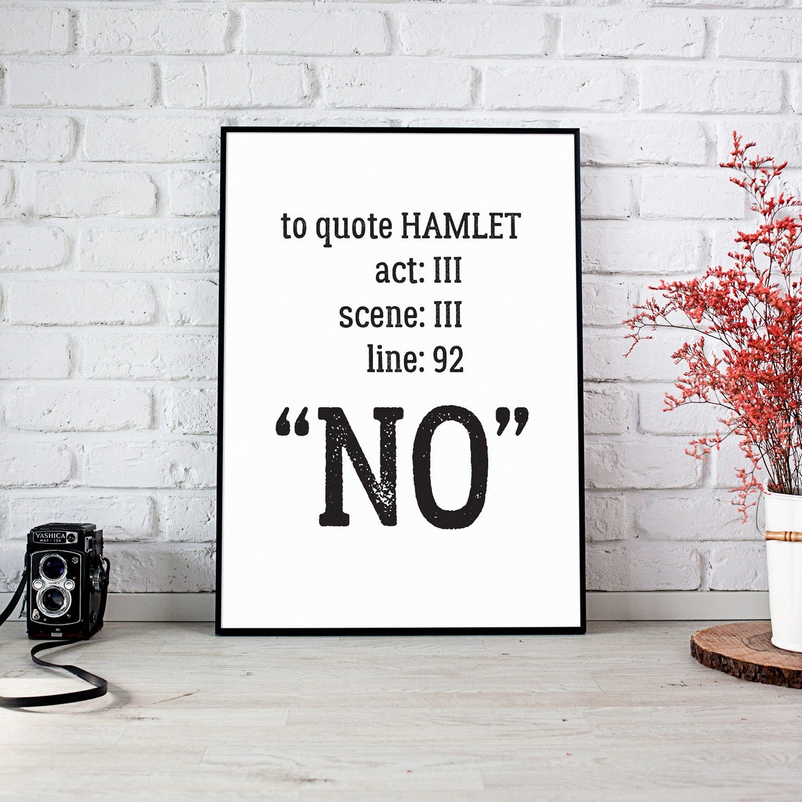 Hamlet Poster, Hamlet Poster, Hamlet Zitat, Shakespeare Print