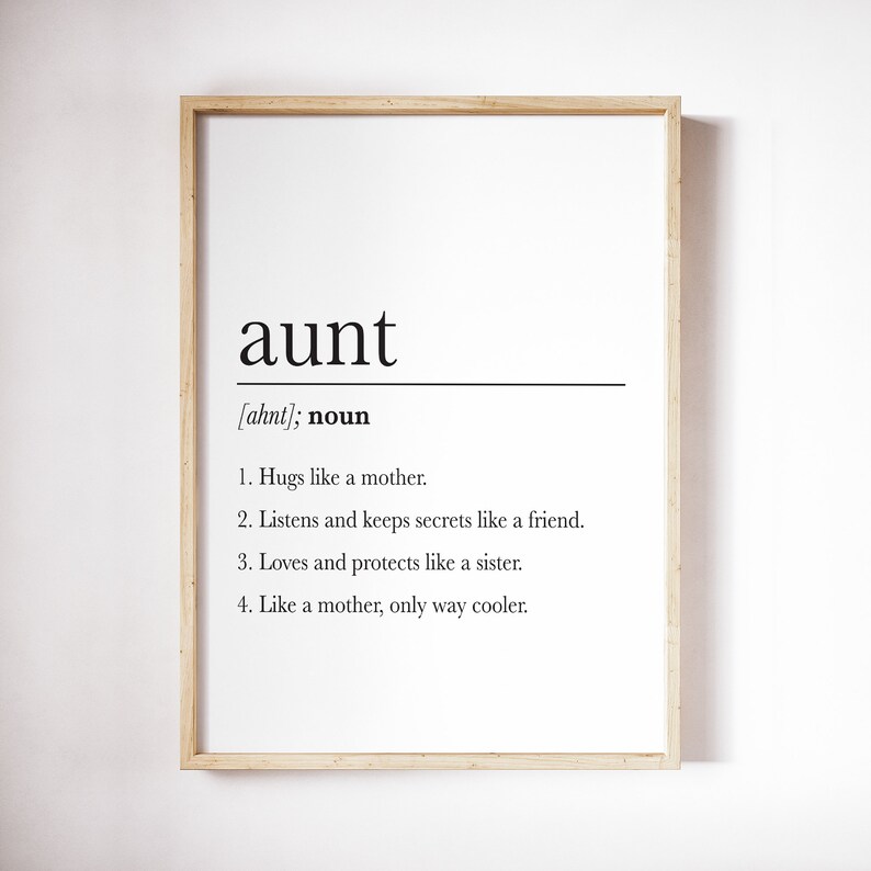 Aunt Definition Dictionary Meaning Gift for Aunty Auntie Etsy Australia