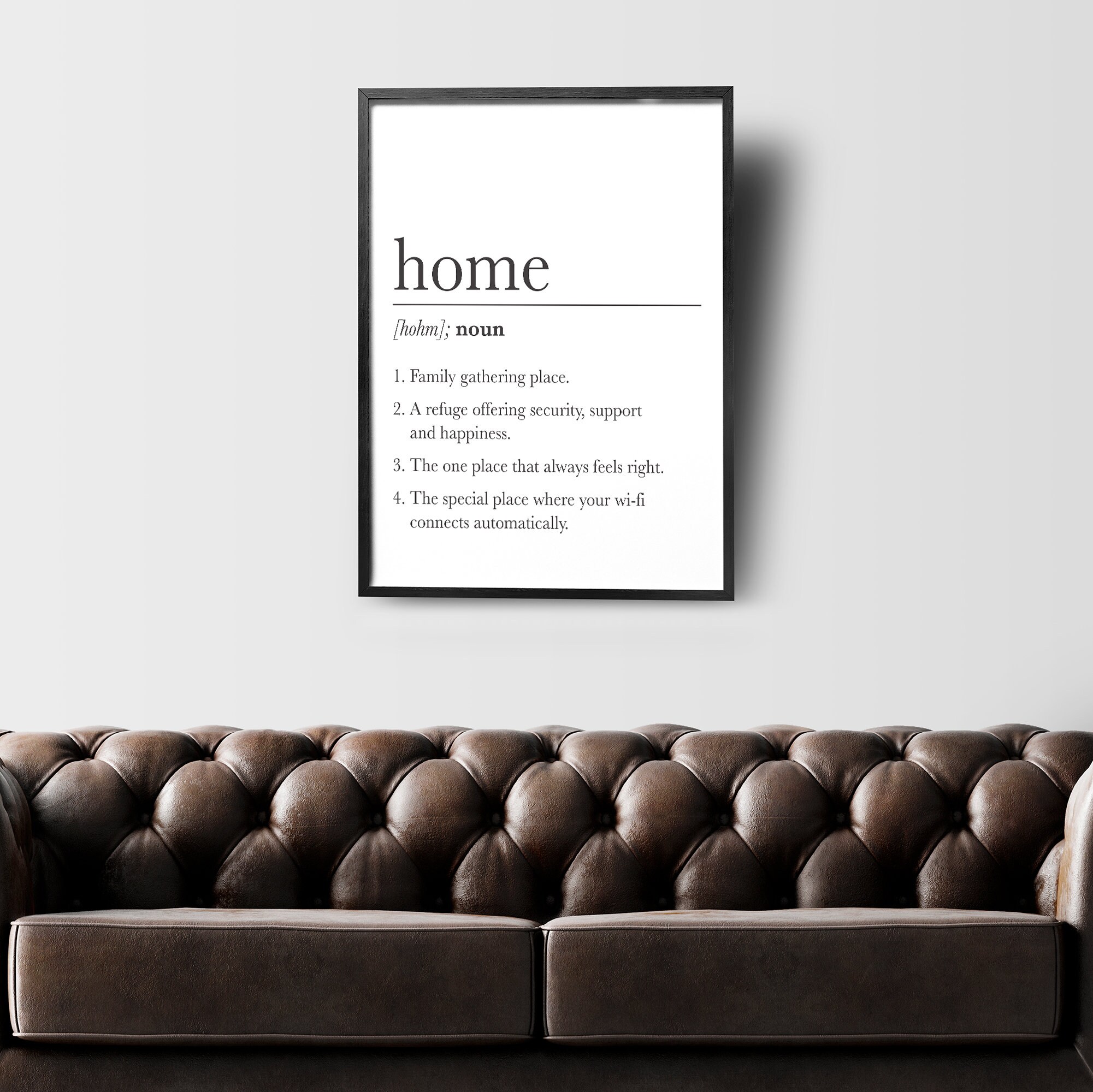 Home Wall Art, Home Sign, Family Printable, Home Definition Print