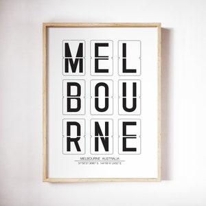 Melbourne Australia Print, Melbourne Coordinates, Australia Poster, Printable Wall Art, City Name Map Coordinates INSTANT DOWNLOAD image 7