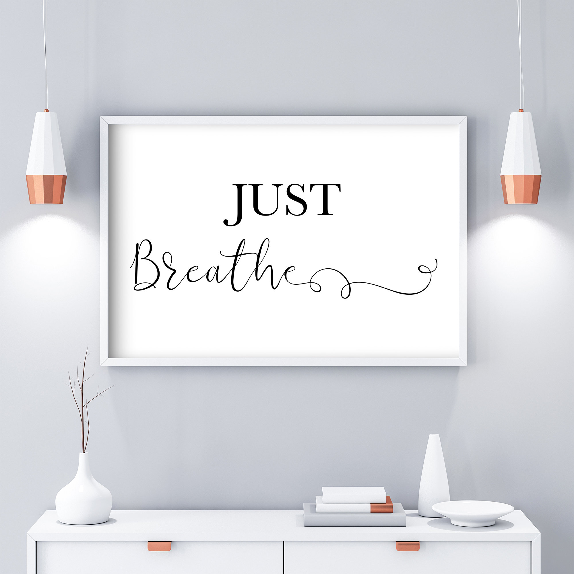 Breathe Print Breathe Printable Breath Wall Art Just | Etsy
