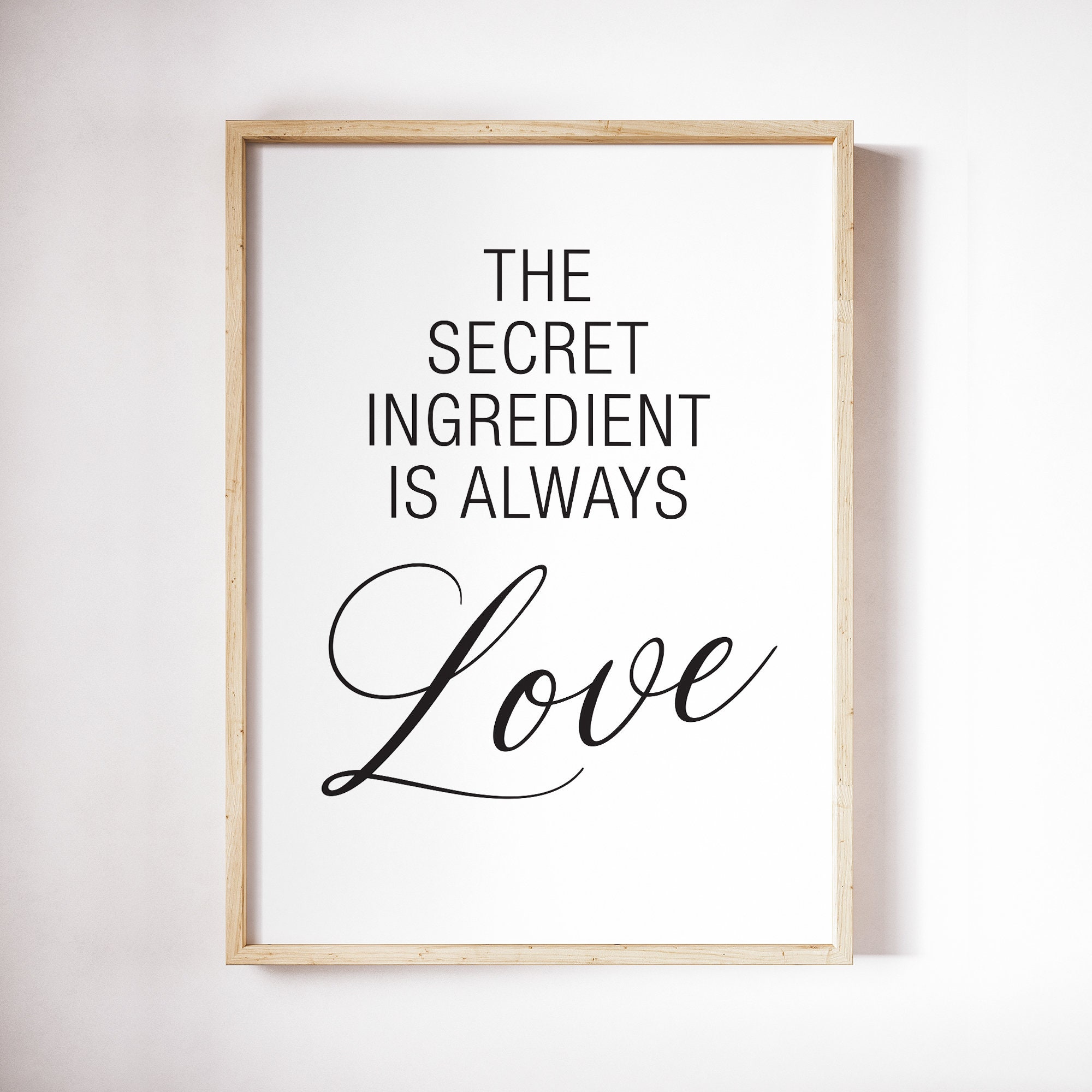 The Secret Ingredient is Always Love Romantic Print Couple Etsy