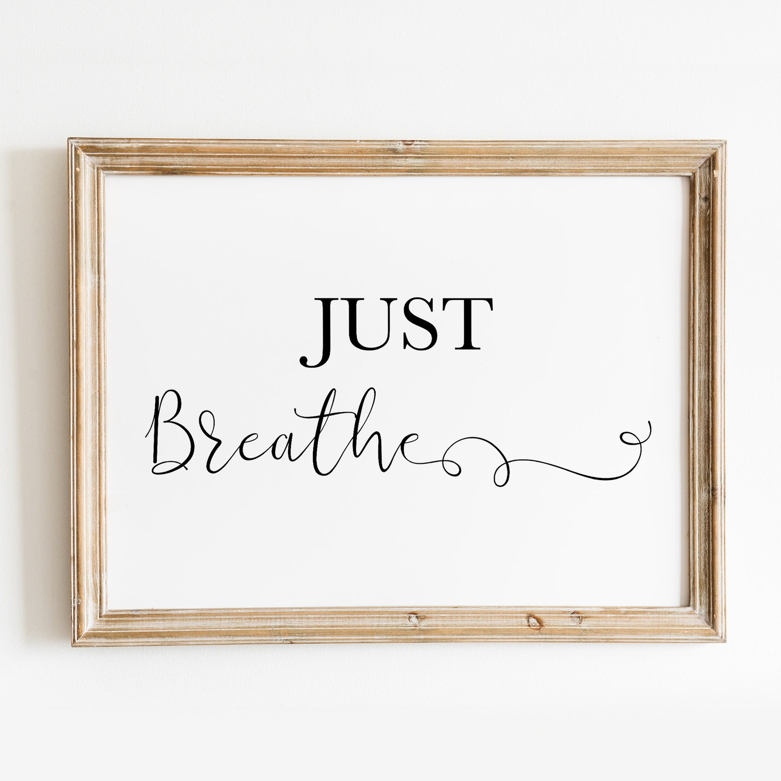 Breathe Print Breathe Printable Breath Wall Art Just | Etsy
