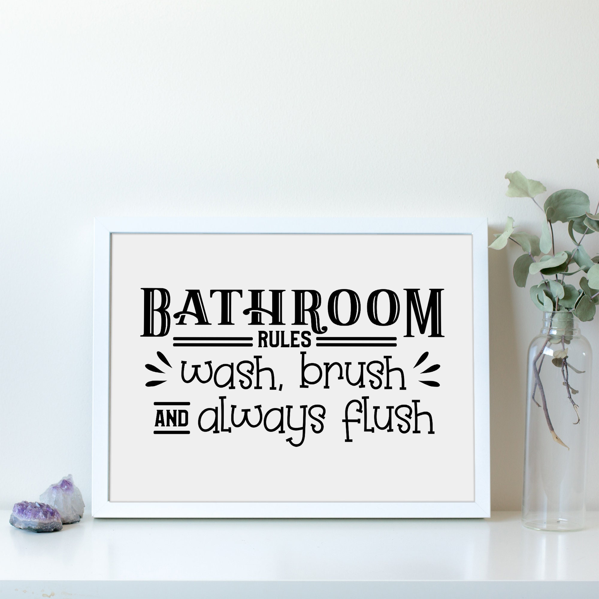 Bathroom Rules Bathroom Decor Bathroom Sign Wash Your - Etsy Australia