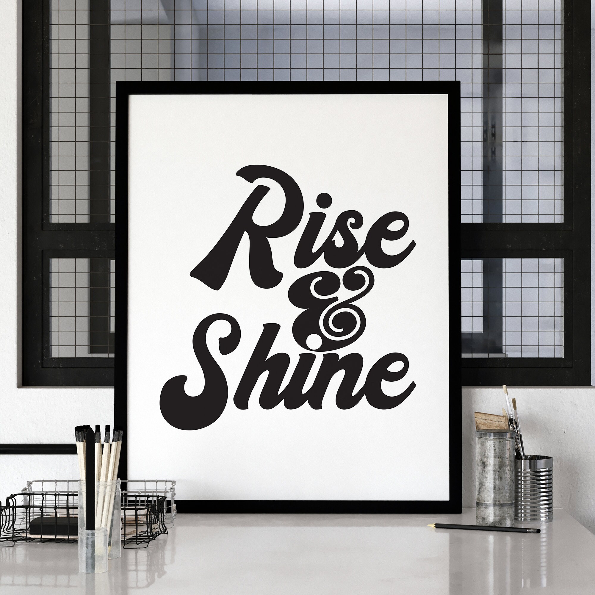 Rise and Shine Print, Rise and Shine Wall Art, Sunshine Print, Retro ...