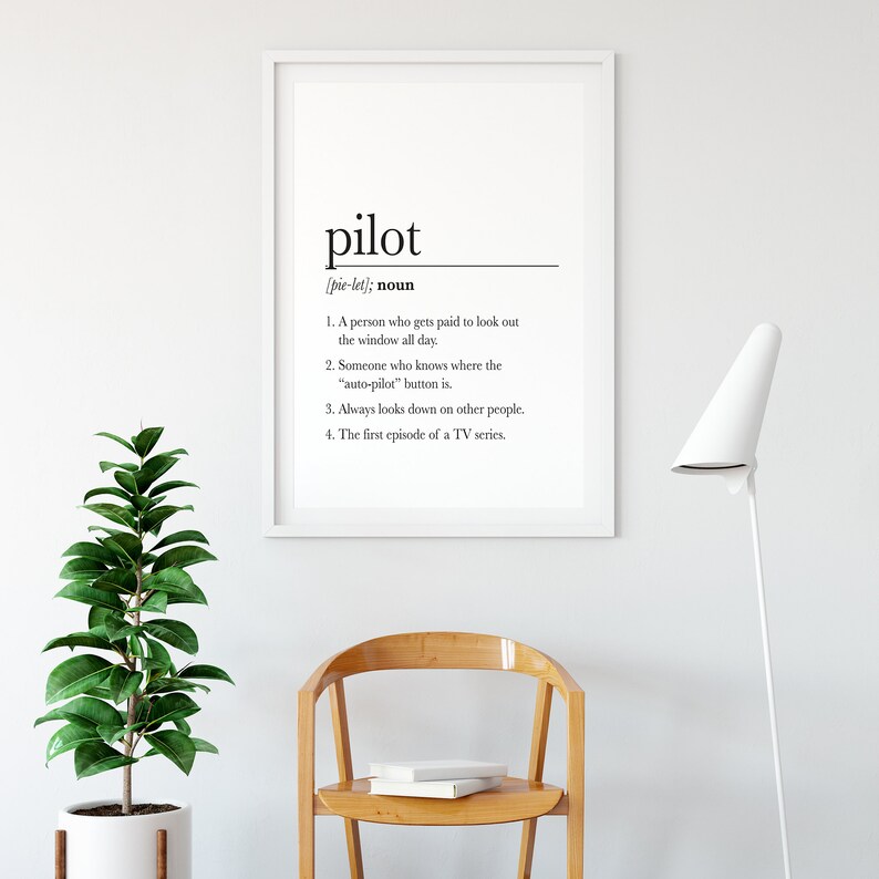 Pilot Gifts, Aviation Gifts, Aviation Decor, Funny Pilot Definition Print, Digital Download Gift, Pilot Gift For Pilot Poster image 5