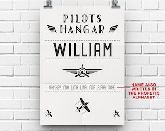 Personalized Gift for Pilot, Aviation Decor Gifts, Digital Download Gift