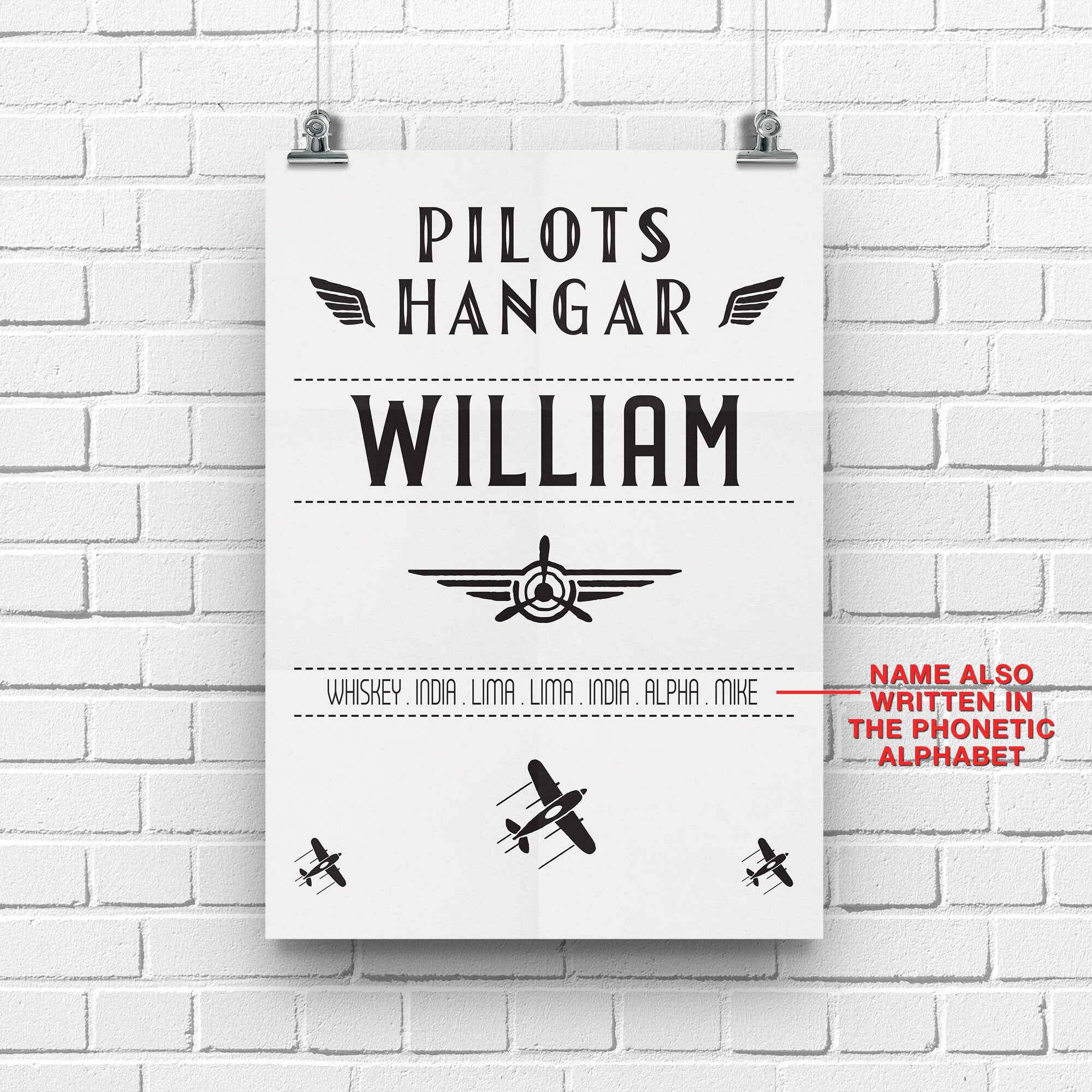 Pilot Gifts Personalized Gift Aviation Gifts Pilot Wall Etsy