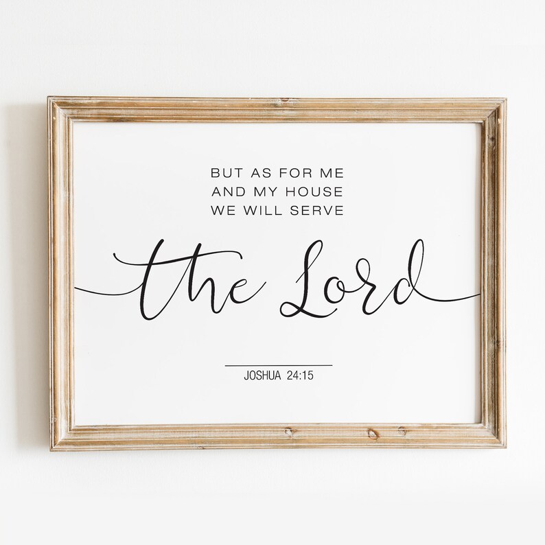Horizontal Bible Verse Wall Art Joshua 2415 But As For Me And Etsy
