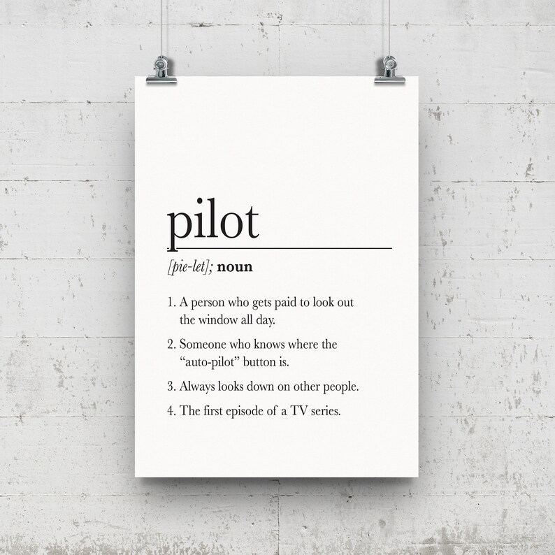 Pilot Gifts, Aviation Gifts, Aviation Decor, Funny Pilot Definition Print, Digital Download Gift, Pilot Gift For Pilot Poster image 6