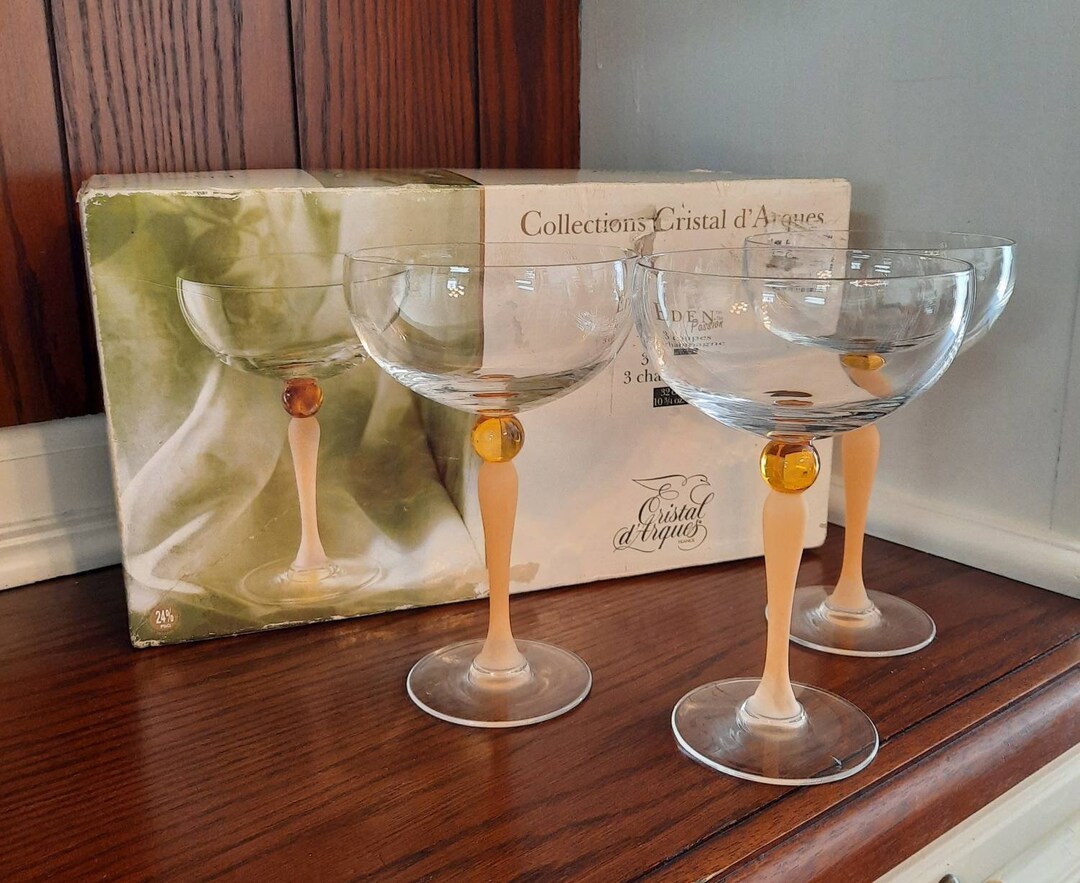 Cristal D' Arques Champagne Glasses Eden Passion Etsy