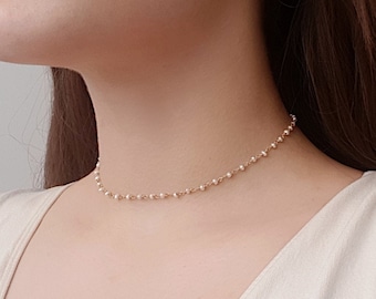 Dainty Gold-Plated Freshwater Pearl Necklace