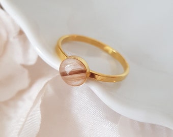 Ring mit Babyhaar / Tierfell Erinnerungsschmuck