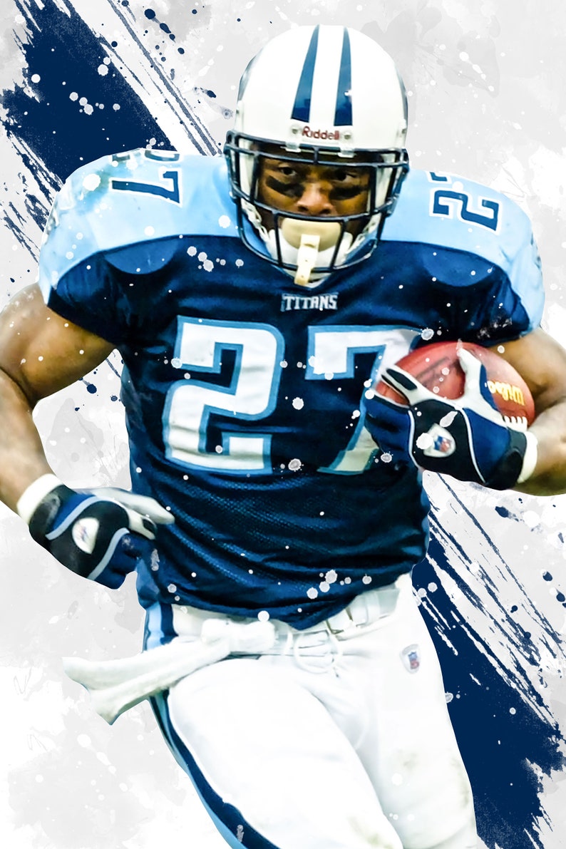 Eddie George Tennessee Titans Poster Print Sports Art Etsy